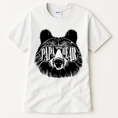 Papa Bear Sunglasses Father's Day Dad Grandpa Tall T-Shirt