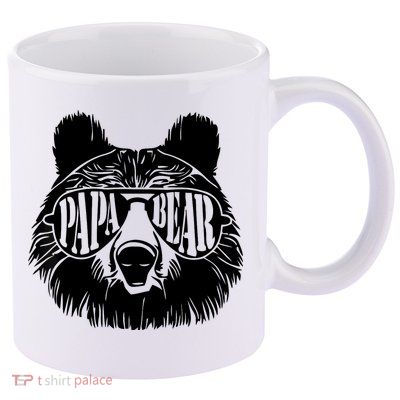 Papa Bear Sunglasses Father's Day Dad Grandpa 11oz C Handle Ceramic Mug