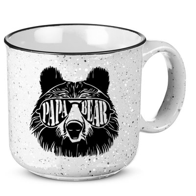 Papa Bear Sunglasses Father's Day Dad Grandpa 15oz Campfire Ceramic Mug