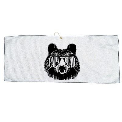 Papa Bear Sunglasses Father's Day Dad Grandpa Large Microfiber Waffle Golf Towel