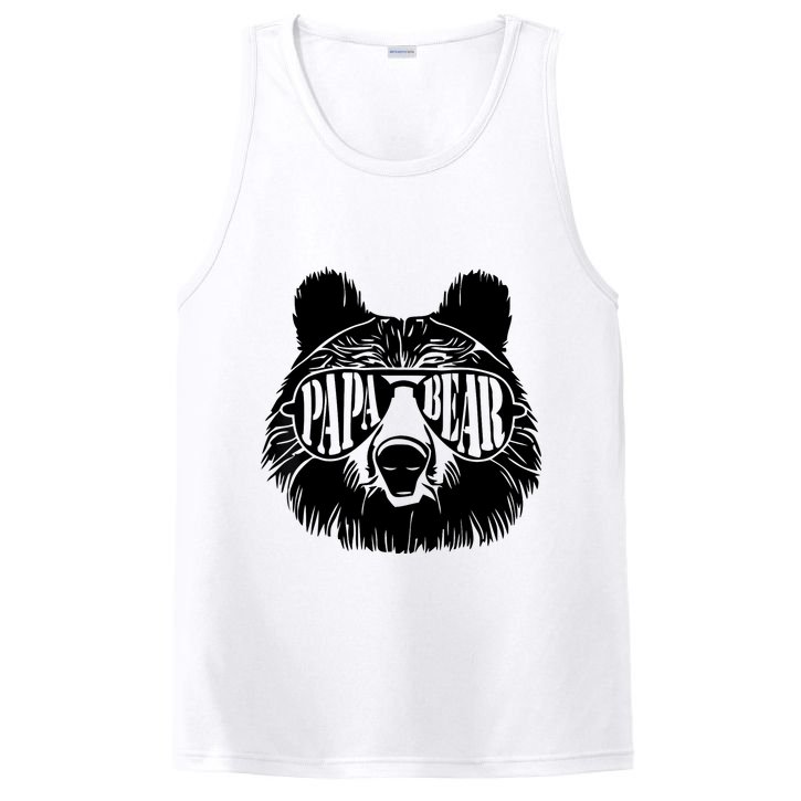 Papa Bear Sunglasses Father's Day Dad Grandpa PosiCharge Competitor Tank