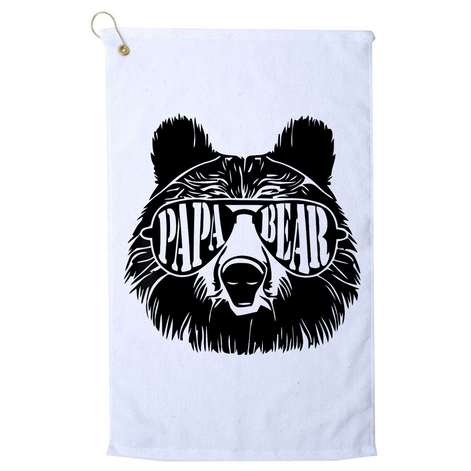 Papa Bear Sunglasses Father's Day Dad Grandpa Golf Towel