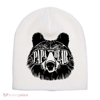 Papa Bear Sunglasses Father's Day Dad Grandpa Short Acrylic Beanie