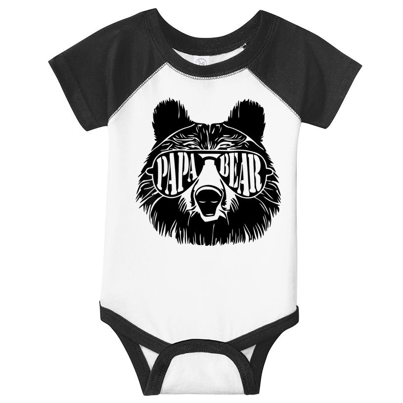 Papa Bear Sunglasses Father's Day Dad Grandpa Infant Baby Jersey Bodysuit