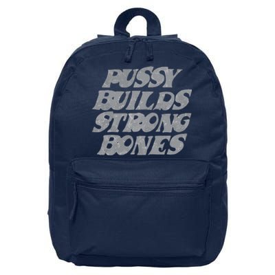 Pussy Builds Strong Bones Funny Meme 16 in Basic Backpack