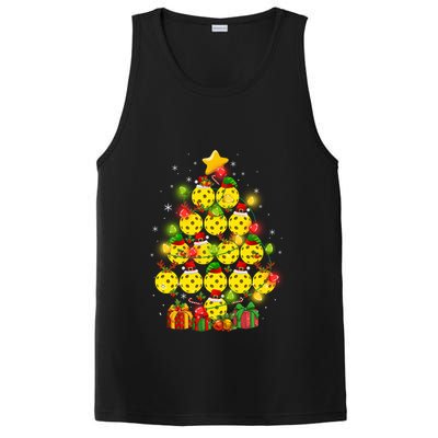 Pickleball Balls Santa Claus And Elf Hat Christmas Tree Lights Gift PosiCharge Competitor Tank