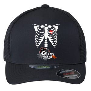 Pirate Baby Skeleton Xray Halloween Costume Flexfit Unipanel Trucker Cap