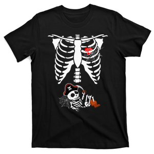 Pirate Baby Skeleton Xray Halloween Costume T-Shirt