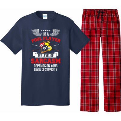 Pool Billiard Snooker Im A Pool Player My Level Of Sarcasm Gift Pajama Set