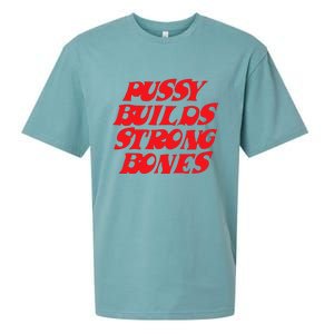 Pussy Builds Strong Bones Sueded Cloud Jersey T-Shirt