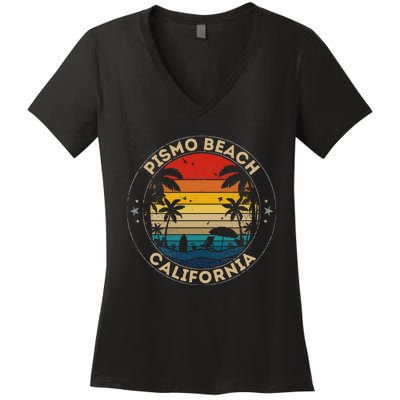 Pismo Beach Souvenir California Reminder Women's V-Neck T-Shirt