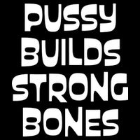 PUSSY BUILDS STRONG BONES 7-Panel Snapback Hat