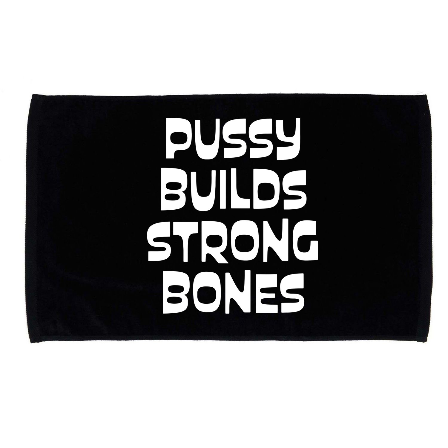 PUSSY BUILDS STRONG BONES Microfiber Hand Towel