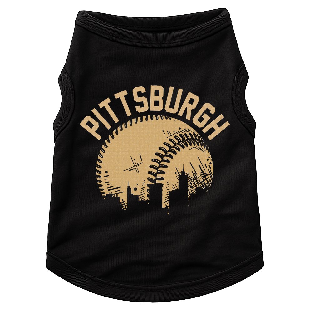 Pittsburgh Baseball Skyline Pennsylvania Player Coach Fan Doggie Tank