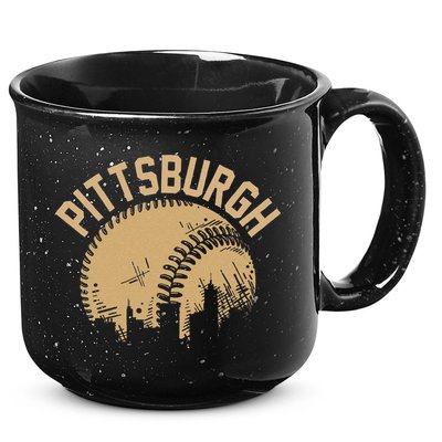 Pittsburgh Baseball Skyline Pennsylvania Player Coach Fan 15oz Campfire Ceramic Mug
