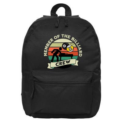 Pool Billiard Squad Team 8 Ball Pool Player Billiard 16 in Basic Backpack
