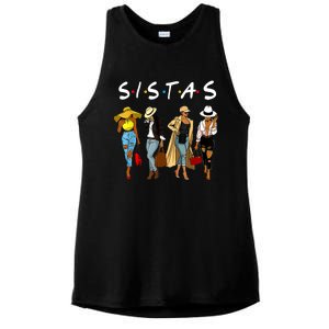 Proud Black Sistas Queen Melanin Afro African American Wo Ladies PosiCharge Tri-Blend Wicking Tank