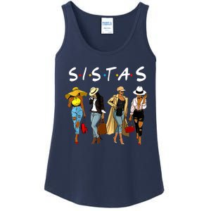 Proud Black Sistas Queen Melanin Afro African American Wo Ladies Essential Tank