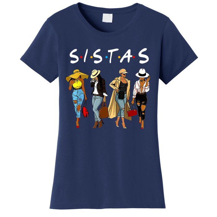 Proud Black Sistas Queen Melanin Afro African American Wo Women's T-Shirt