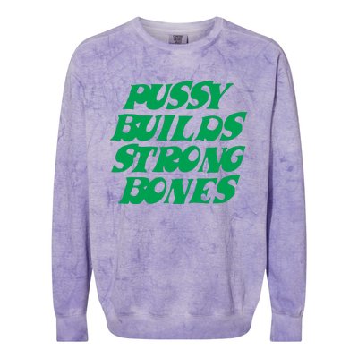 Pussy Builds Strong Bones 15 Colorblast Crewneck Sweatshirt