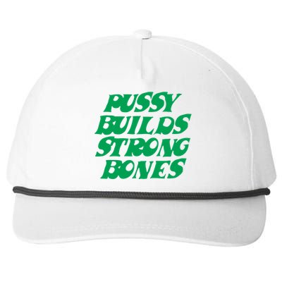 Pussy Builds Strong Bones 15 Snapback Five-Panel Rope Hat