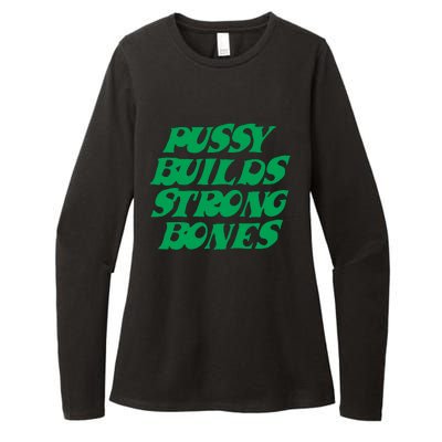 Pussy Builds Strong Bones 15 Womens CVC Long Sleeve Shirt