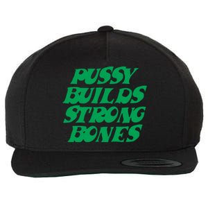 Pussy Builds Strong Bones 15 Wool Snapback Cap