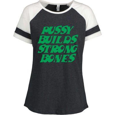 Pussy Builds Strong Bones 15 Enza Ladies Jersey Colorblock Tee