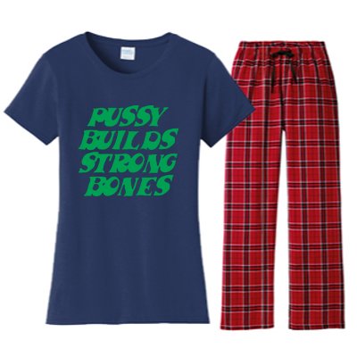 Pussy Builds Strong Bones 15 Women's Flannel Pajama Set