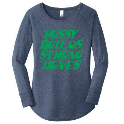 Pussy Builds Strong Bones 15 Women's Perfect Tri Tunic Long Sleeve Shirt