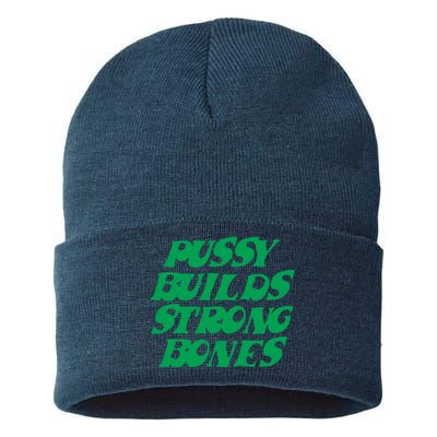 Pussy Builds Strong Bones 15 Sustainable Knit Beanie