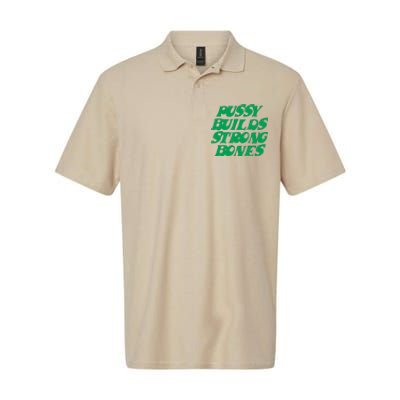 Pussy Builds Strong Bones 15 Softstyle Adult Sport Polo