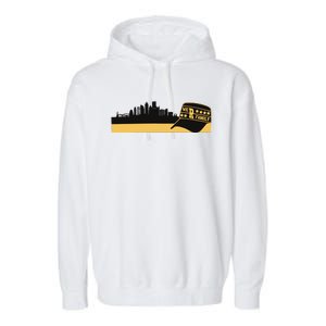 Pittsburgh Baseball Skyline We Are Family Garment-Dyed Fleece Hoodie