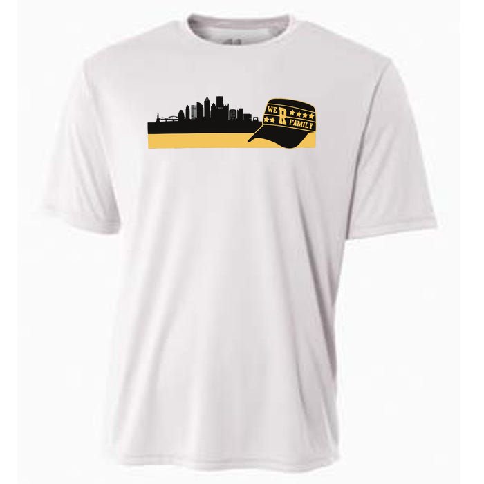 Pittsburgh Baseball Skyline We Are Family Cooling Performance Crew T-Shirt