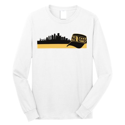 Pittsburgh Baseball Skyline We Are Family Long Sleeve Shirt