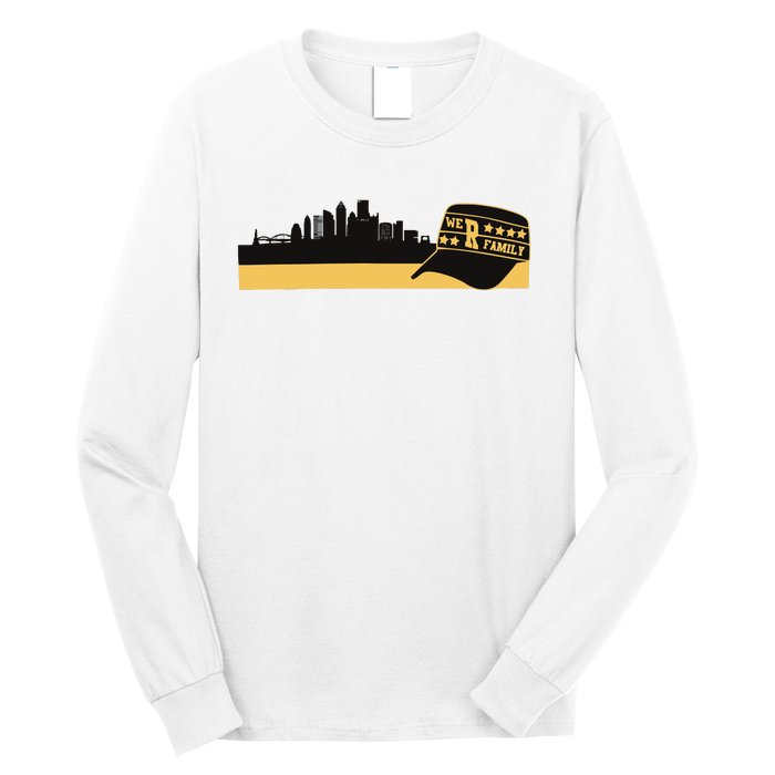 Pittsburgh Baseball Skyline We Are Family Long Sleeve Shirt