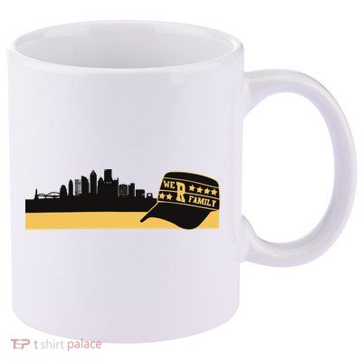 Pittsburgh Baseball Skyline We Are Family 11oz C Handle Ceramic Mug