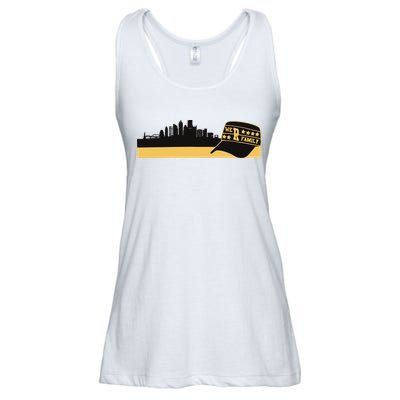 Pittsburgh Baseball Skyline We Are Family Ladies Essential Flowy Tank