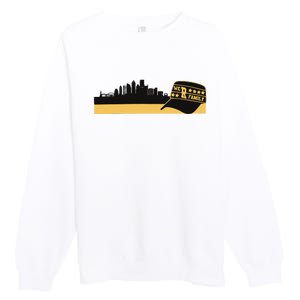 Pittsburgh Baseball Skyline We Are Family Premium Crewneck Sweatshirt