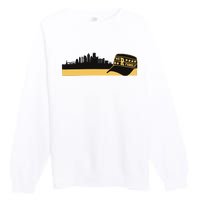 Pittsburgh Baseball Skyline We Are Family Premium Crewneck Sweatshirt