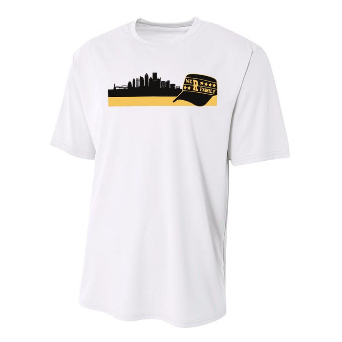 Pittsburgh Baseball Skyline We Are Family Performance Sprint T-Shirt