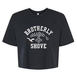 Philadelphia Brotherly Shove Bella+Canvas Jersey Crop Tee