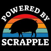Powered By Scrapple Flat Bill Trucker Hat