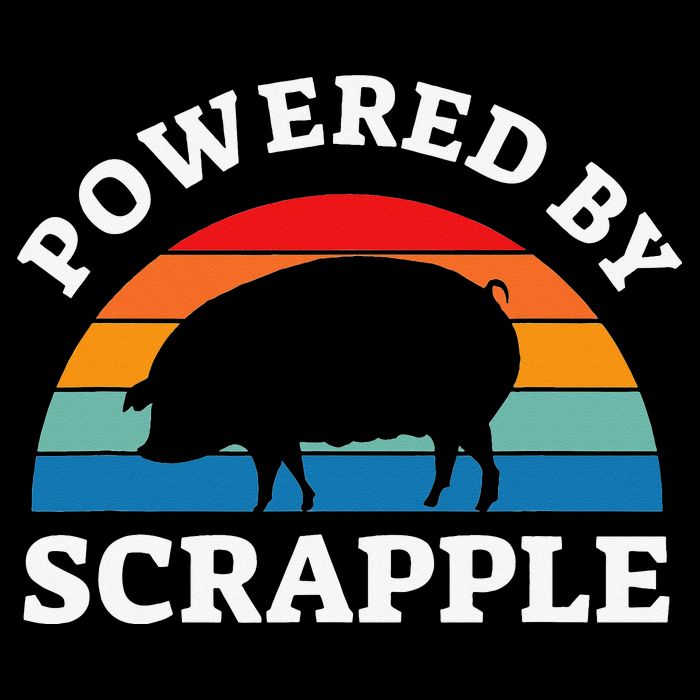 Powered By Scrapple Flat Bill Trucker Hat