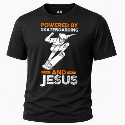 Powered by skateboarding and jesus Cooling Performance Crew T-Shirt