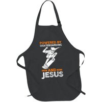 Powered by skateboarding and jesus Apron