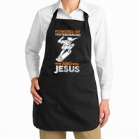 Powered by skateboarding and jesus Apron