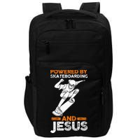 Powered by skateboarding and jesus Impact Tech Backpack