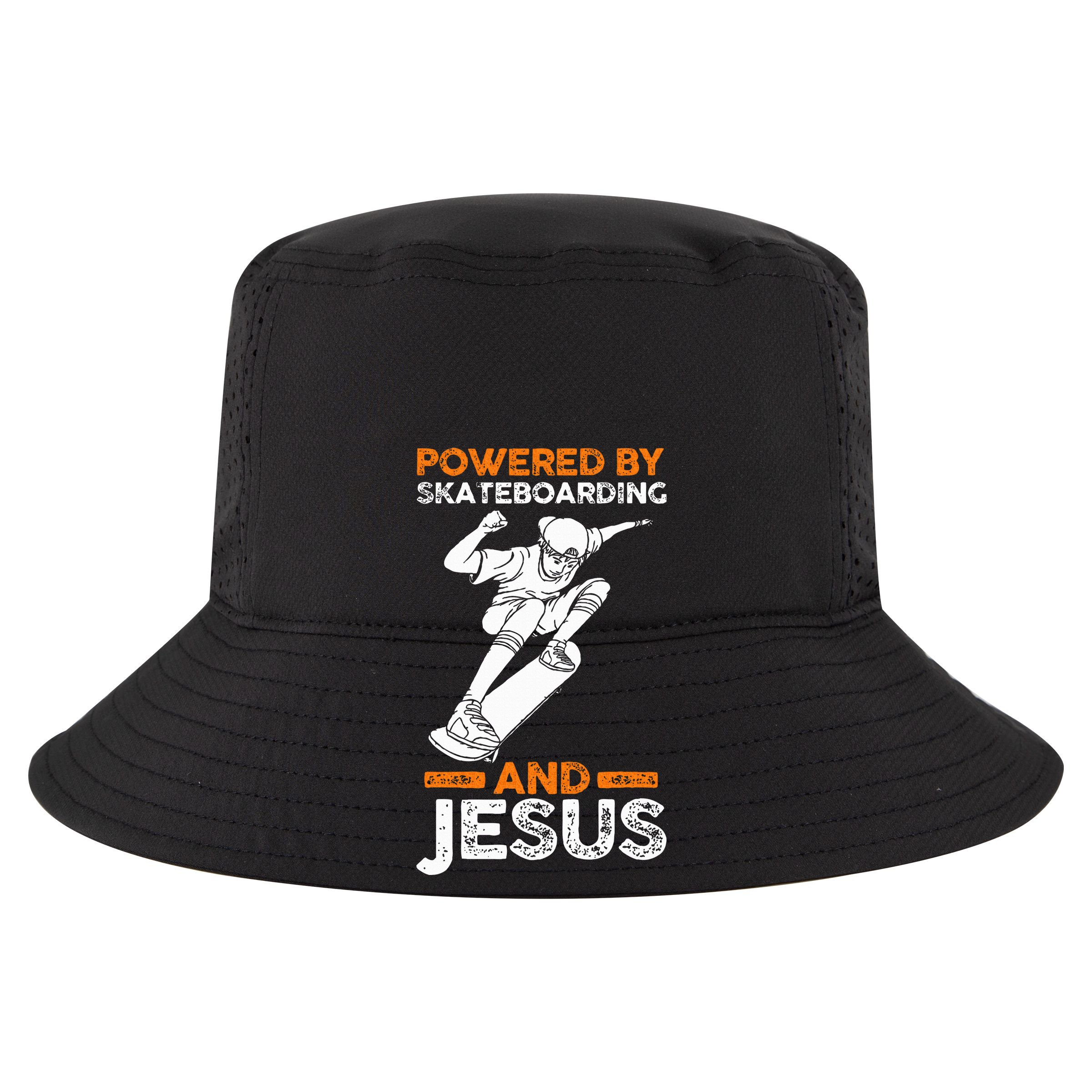 Powered by skateboarding and jesus Backpack