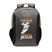 Powered by skateboarding and jesus Vector Backpack